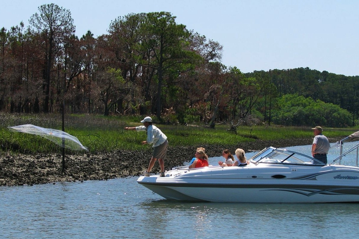 Deck Boat Fishing in Hilton Head