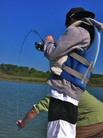 Boy Fishing on Hilton Head Fishing Charter